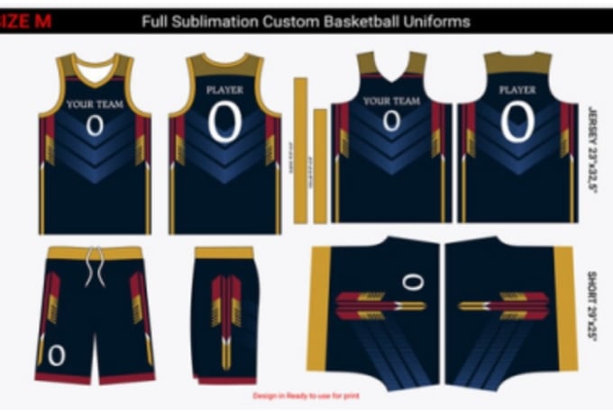 design a full print sublimation jersey or uniform