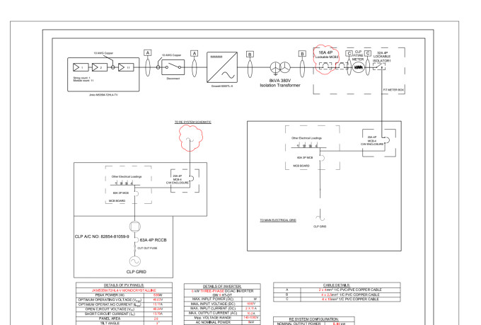 Design schematics, layout, sld of your solar powered energy systems by ...