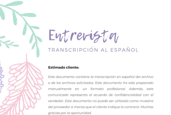 do spanish transcription in less than 24 hours