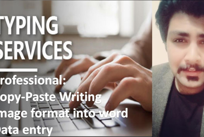 Provide typing service copy paste writing and format conversion with ...
