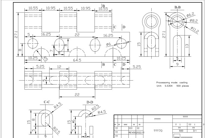 Draw 2d mechanical drawing and convert it 3d model by Faryads | Fiverr