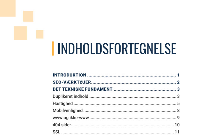 add page number, header, footer and table of content to your document