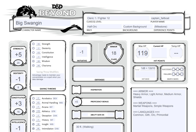 Make you a custom optimized dnd 5e character build by Dnd_showcase | Fiverr