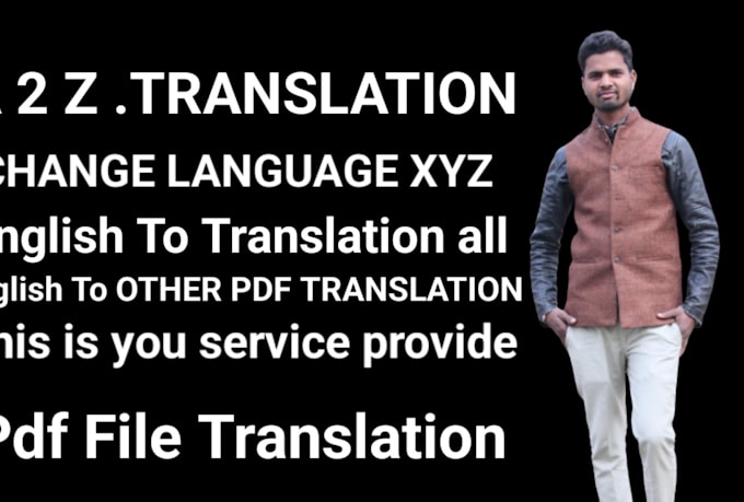 do pdf file translation  all language