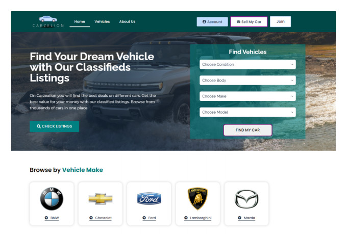 Build custom classified car sales car marketplace website by ...