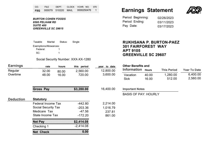 Create paystub, check stub, paycheck for self employed by Shoaibazeem89 ...