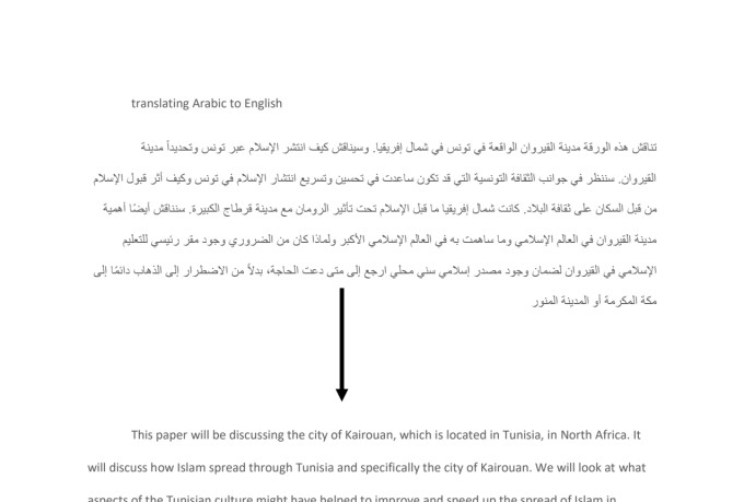 Translate Up To 500 Words From Arabic Or French To English