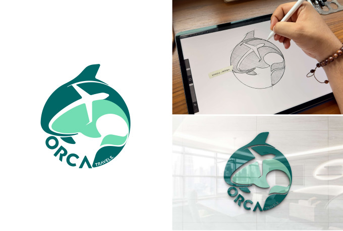 create a clean and minimal hand drawn logo