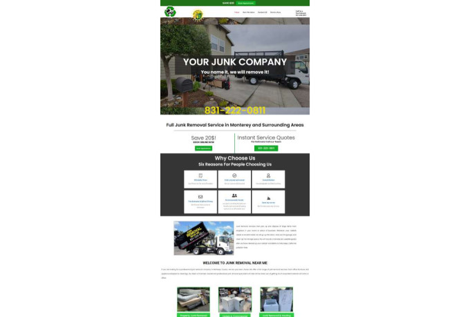 do junk removal, hauling website for your business