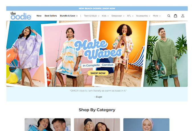 design shopify clothing store and shopify website