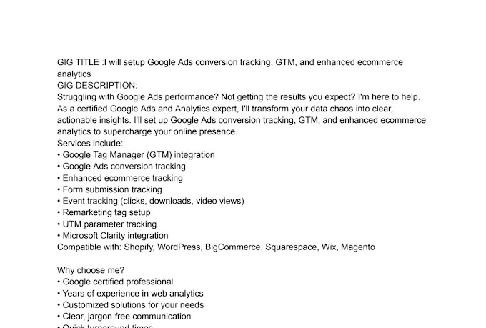 Setup google ads conversion tracking, gtm and enhanced ecommerce ...