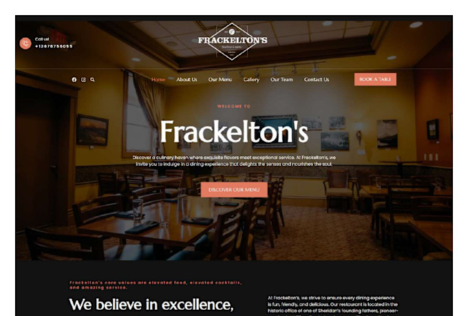 build a restaurant website with wordpress and wix with menu design