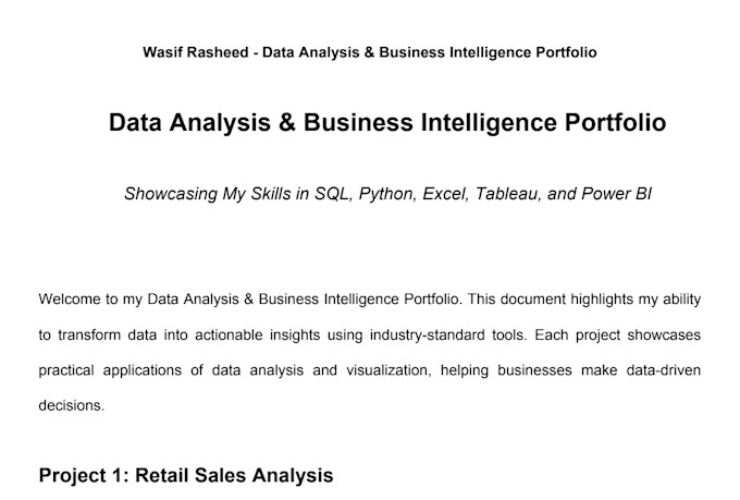 Do bi analytics, data insights, and modeling with python, sql, tableau ...