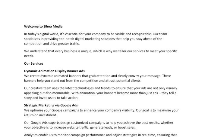 do professional copywriting for your website