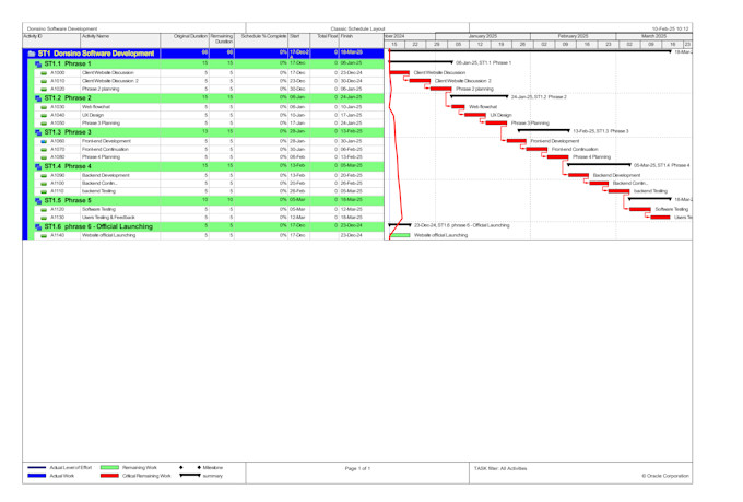 provide project planning and scheduling services in primavera p6
