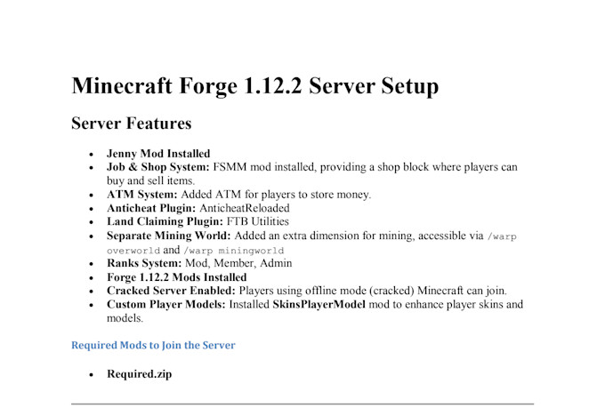 set up and configure your professional minecraft server