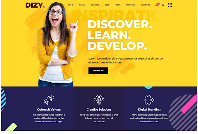create wordpress website design and website development and ecommerce website