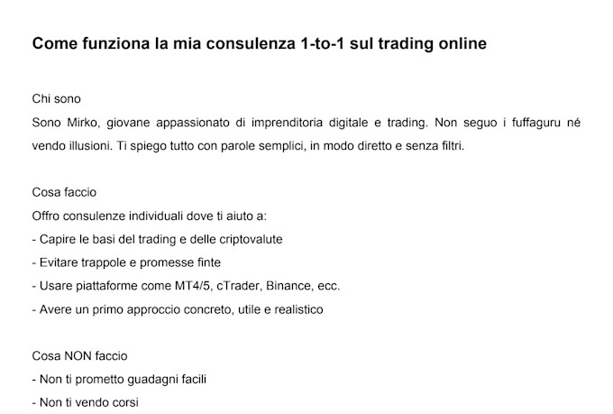 ti spiego il trading e come evitare i guru in modo chiaro e pratico