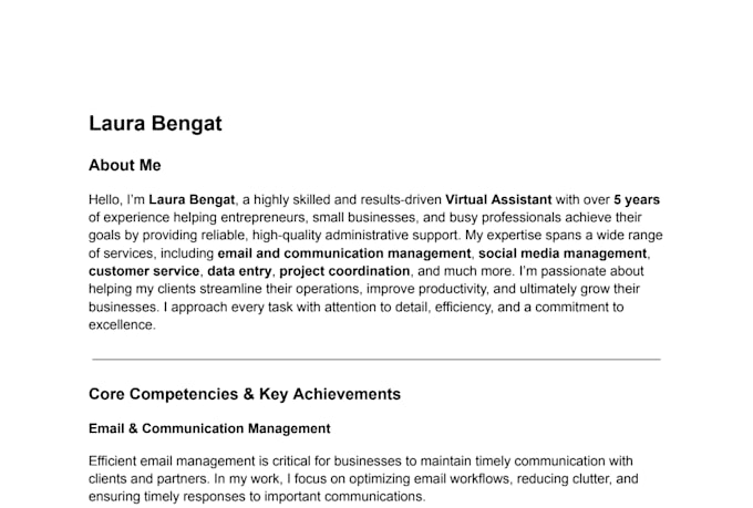 reliable virtual assistant for email, calendar, and admin tasks