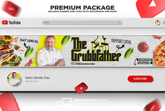 design luxury real estate and realtor youtube banner and logo