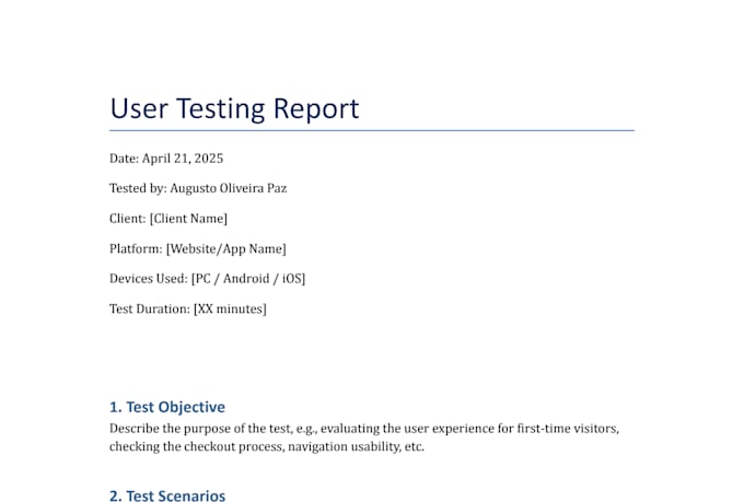test your website or app and give feedback with video