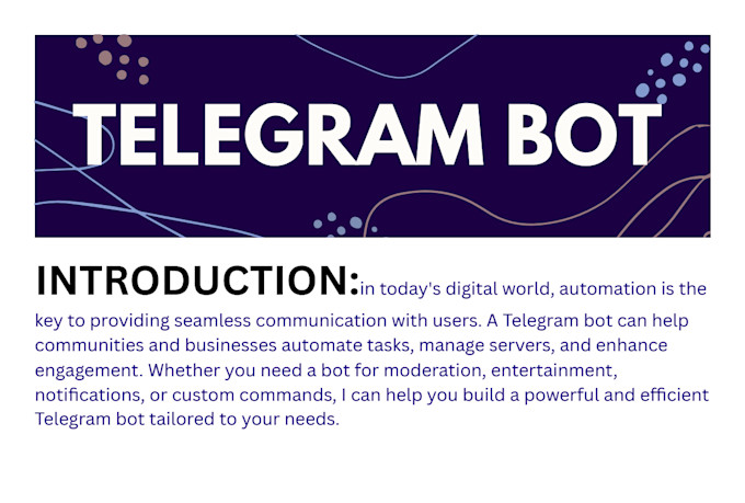 build custom telegram bot for you