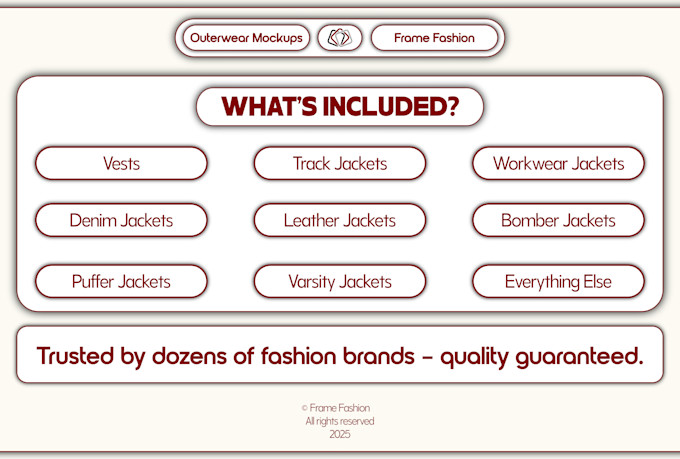 design custom streetwear clothing mockups for jackets, coats and other outerwear