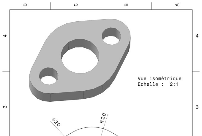 Do a simple 3d and 2d using catia v5 by Abdellatif_75 | Fiverr
