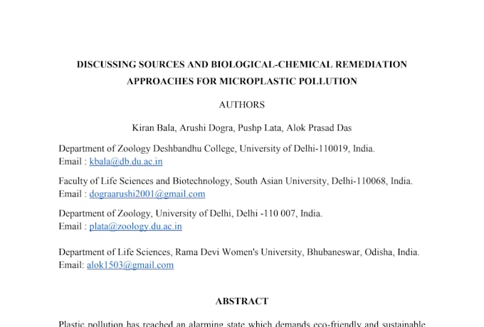 write articles, reports and notes related to biology