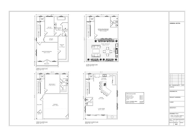 draw architectural, construction permit drawings in autocad