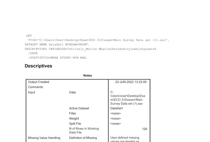 do python, spss, r data analysis and interpretation