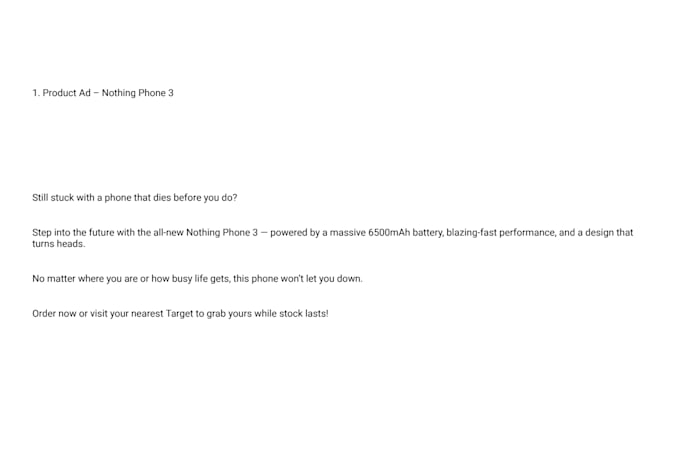 write a advertisement script for your online marketing copy writing