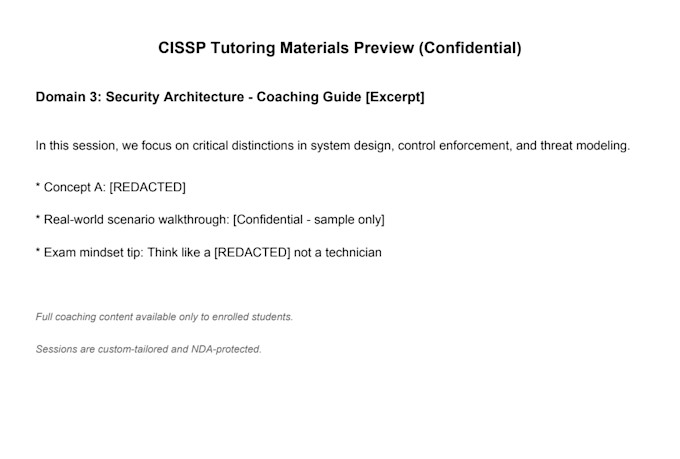 tutor you in cissp with personalized coaching and prep