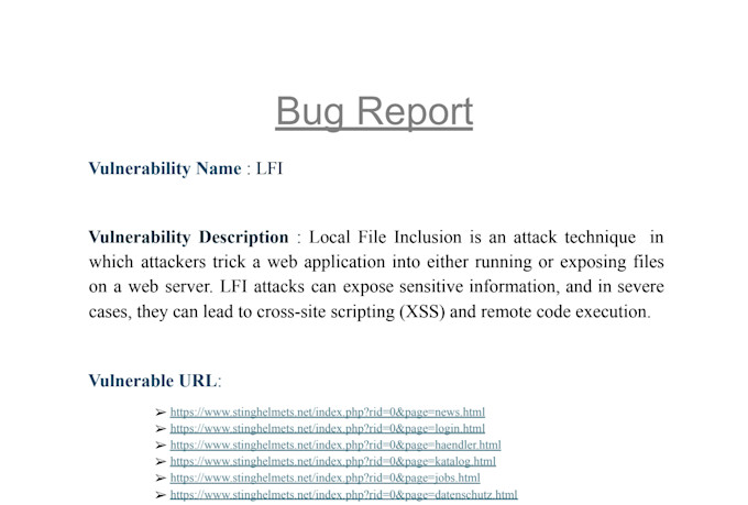 do penetration test with vapt report