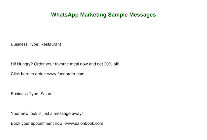 create professional whatsapp marketing messages
