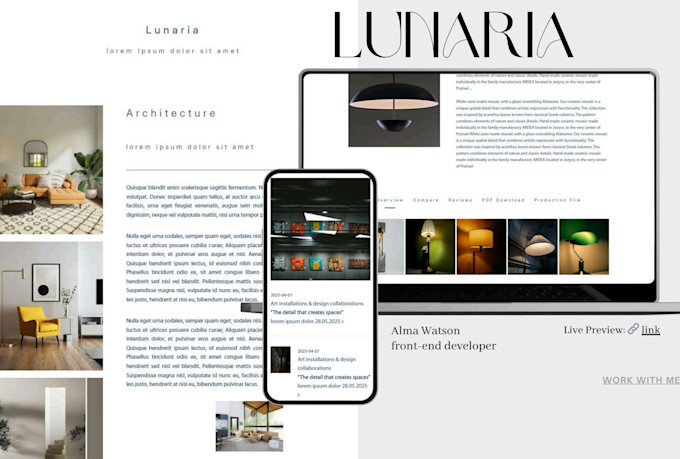 develop a modern responsive website using HTML, CSS, js