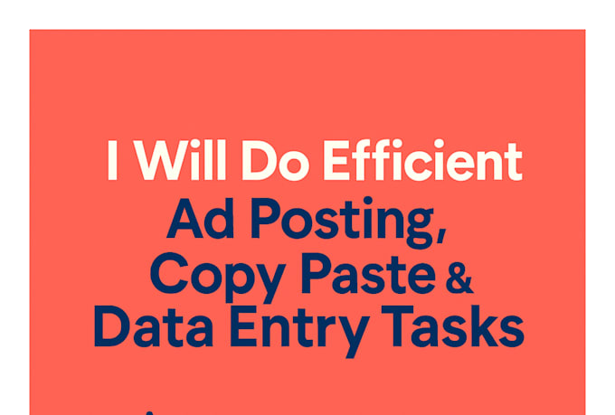 do accurate data entry, form filling and copy paste tasks