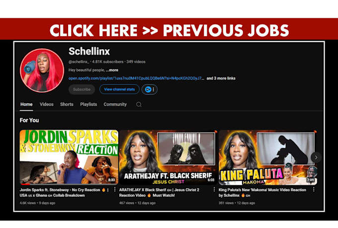do youtube SEO, editing, and thumbnail design as manager