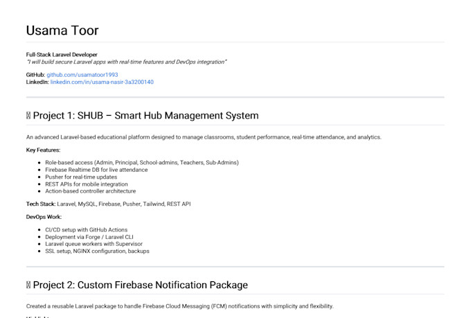 design laravel backend with real time updates and devops setup