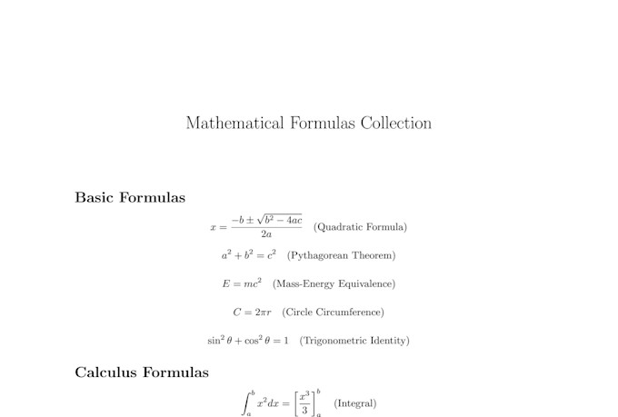 create math or science formulas using latex, ms word, or directly on your