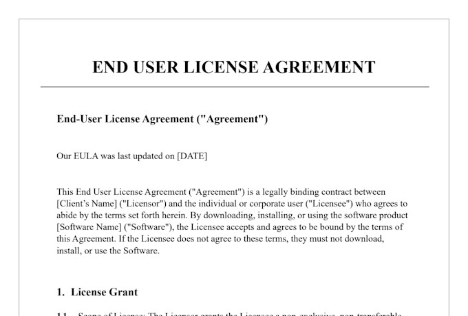 draft custom software and technology contracts eula saas gdpr IP protection etc