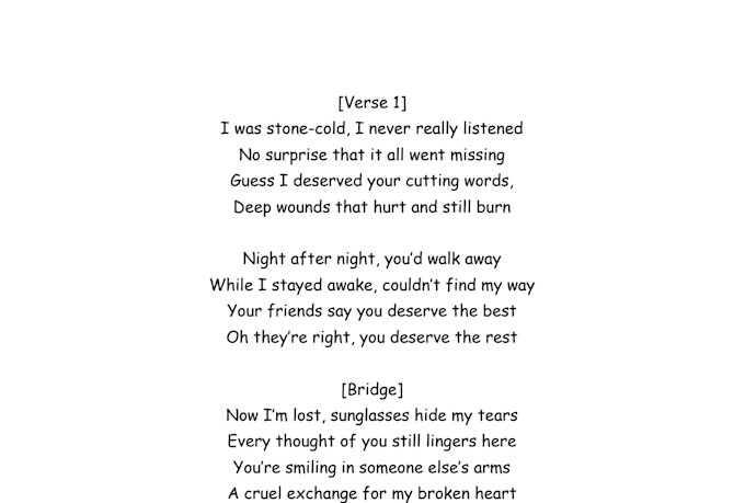 write meaningful song lyrics