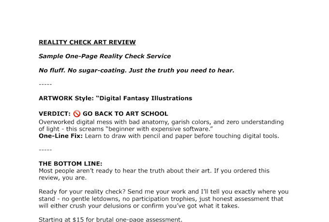 review and critique your art portfolio