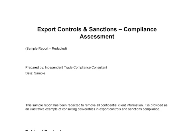 Export Control Analysis Example Write compliance analysis for export controls and sanctions by Mattjun ...