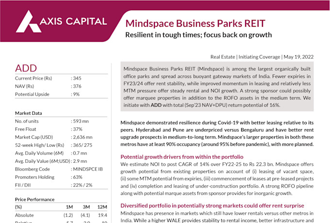 equity modelling real estate valuations