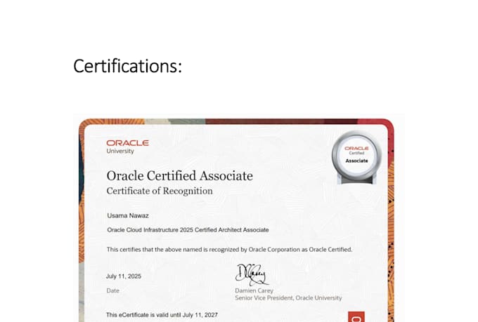 design and deploy secure oci and aws cloud solutions