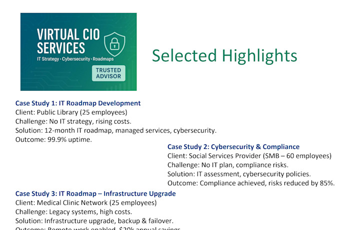 be your virtual cio to align IT strategy with business growth