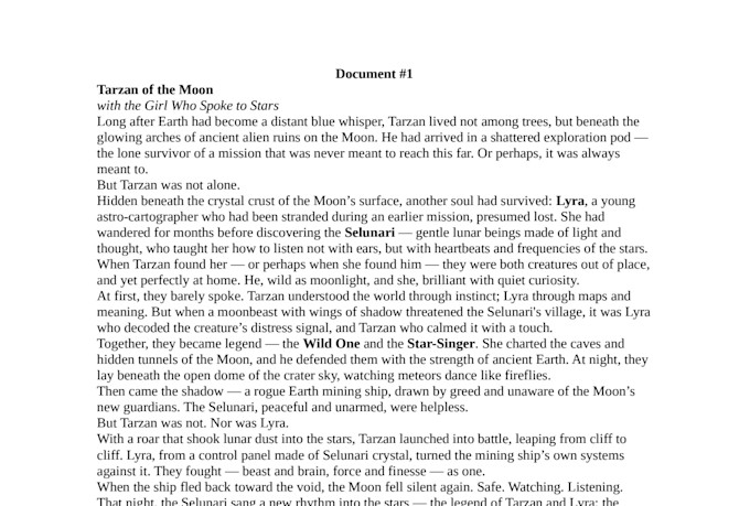 find similarities and differences in two word documents