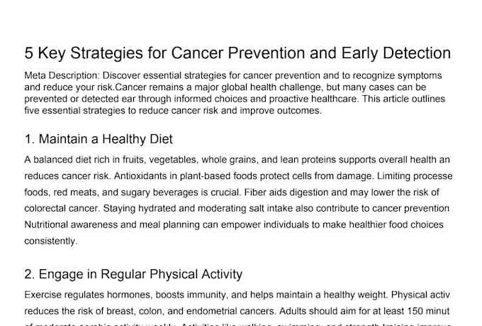 write SEO article on health and fitness, fast delivery