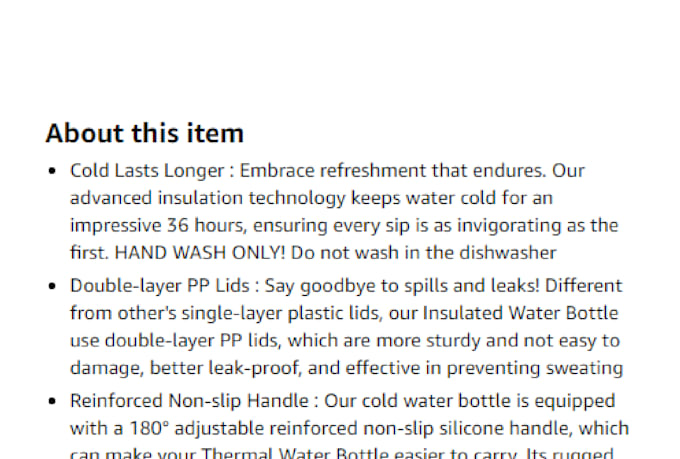 write product listing description with seo optimization